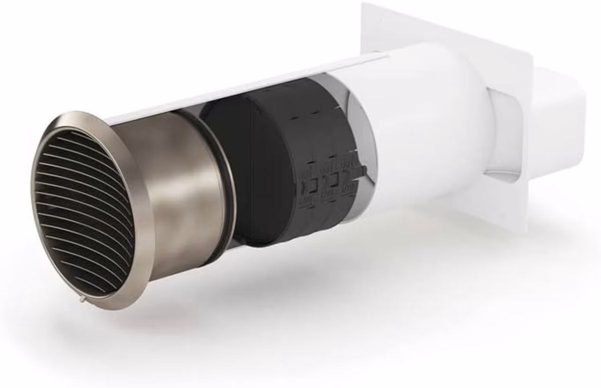 Naber 4043072 Turbo® 150 Mauerkasten inkl. THERMOBOX, weiß, Edelstahl, Rechteckanschluss/Compair flow (System Ø 150)