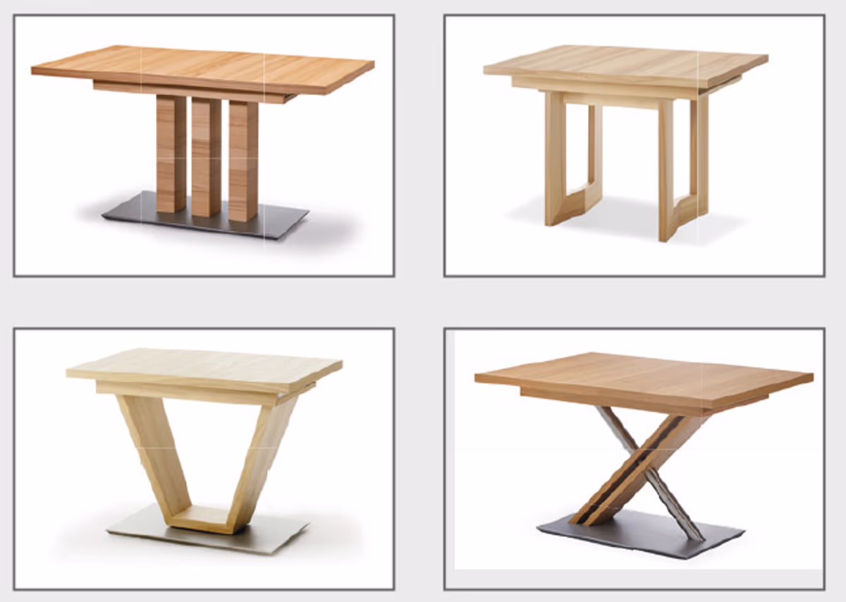 4 Tisch-Modelle