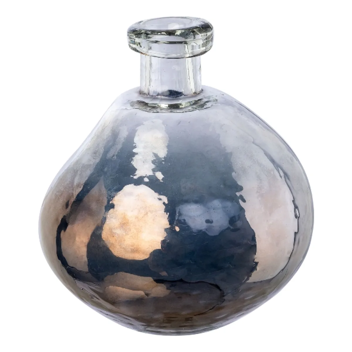 Ballon-Vase Glas Luster Finish AGAPE grau 17 cm Deko