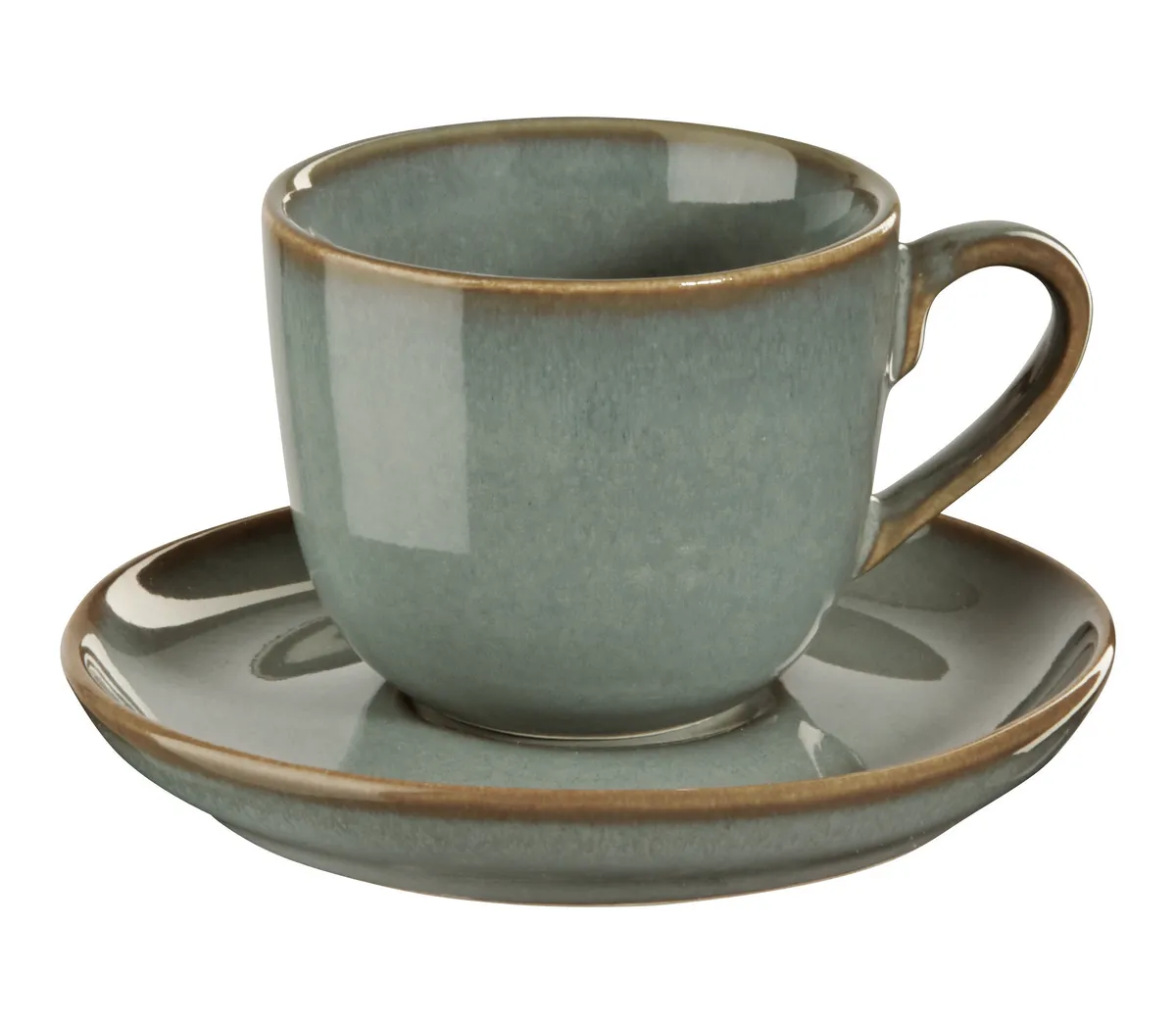 ASA saisons Cappuccinotasse mit Untertasse in eucalyptus