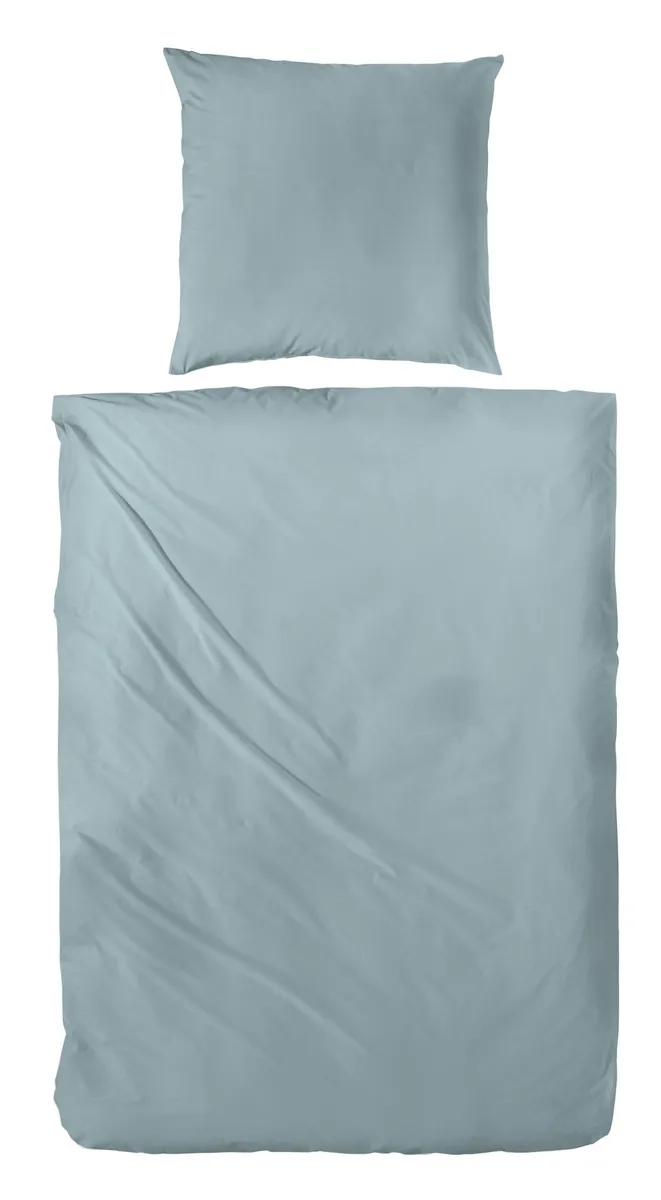 Luxus Satin-Bettwäsche,135x200cm, Grau-Grün