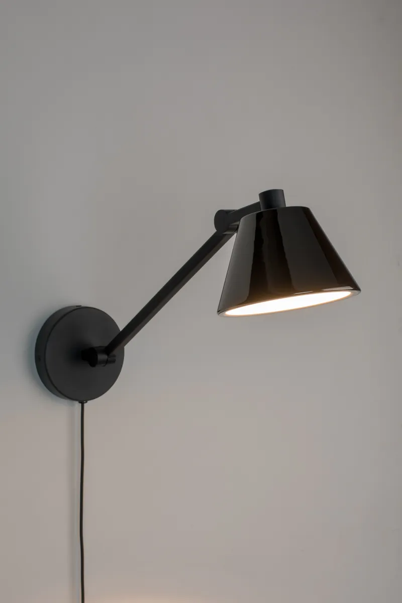 Wandlampe Lub schwarz Wandleuchte Vintage 