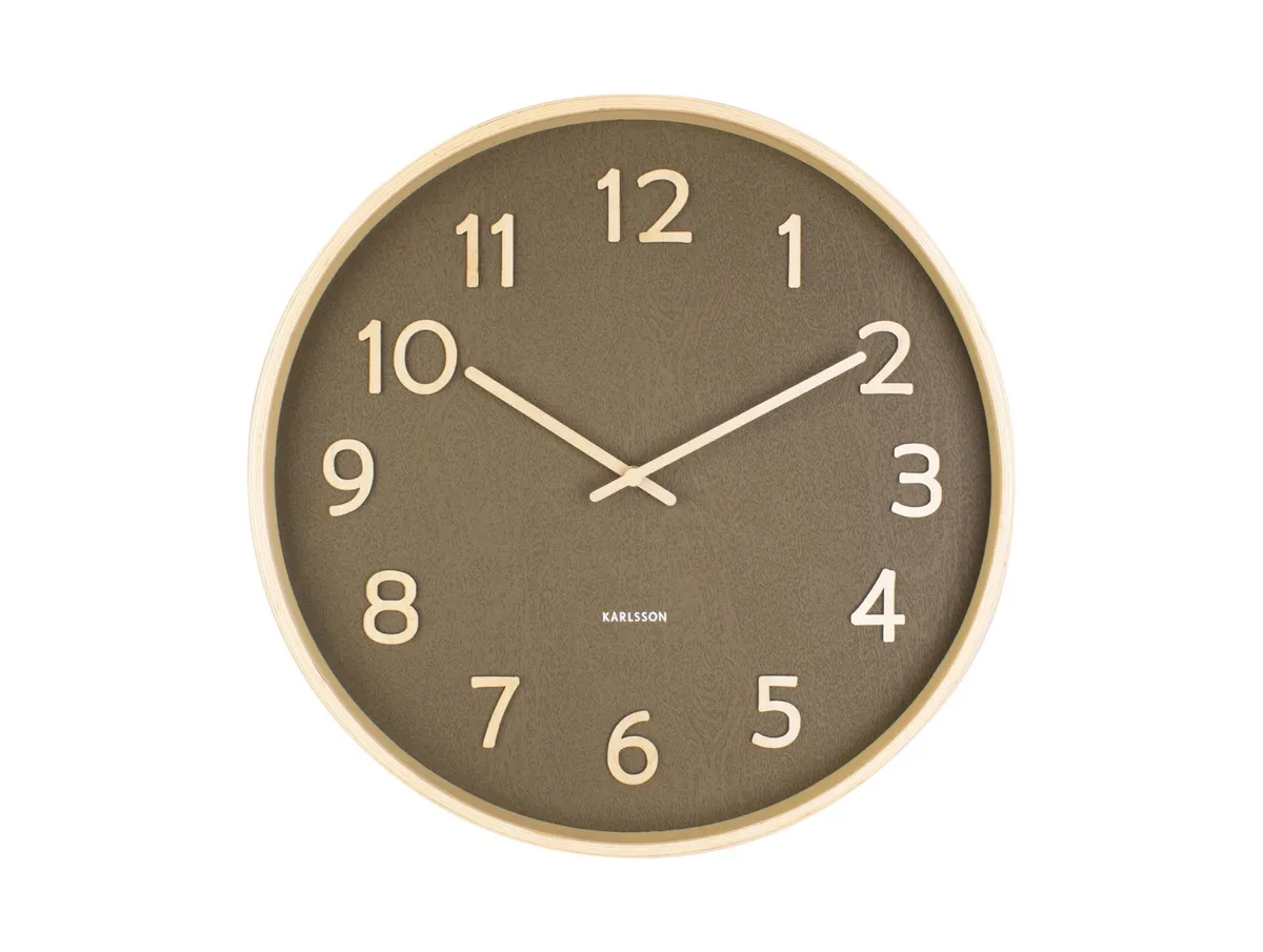 Karlsson Wanduhr Pure Wood Grain Medium