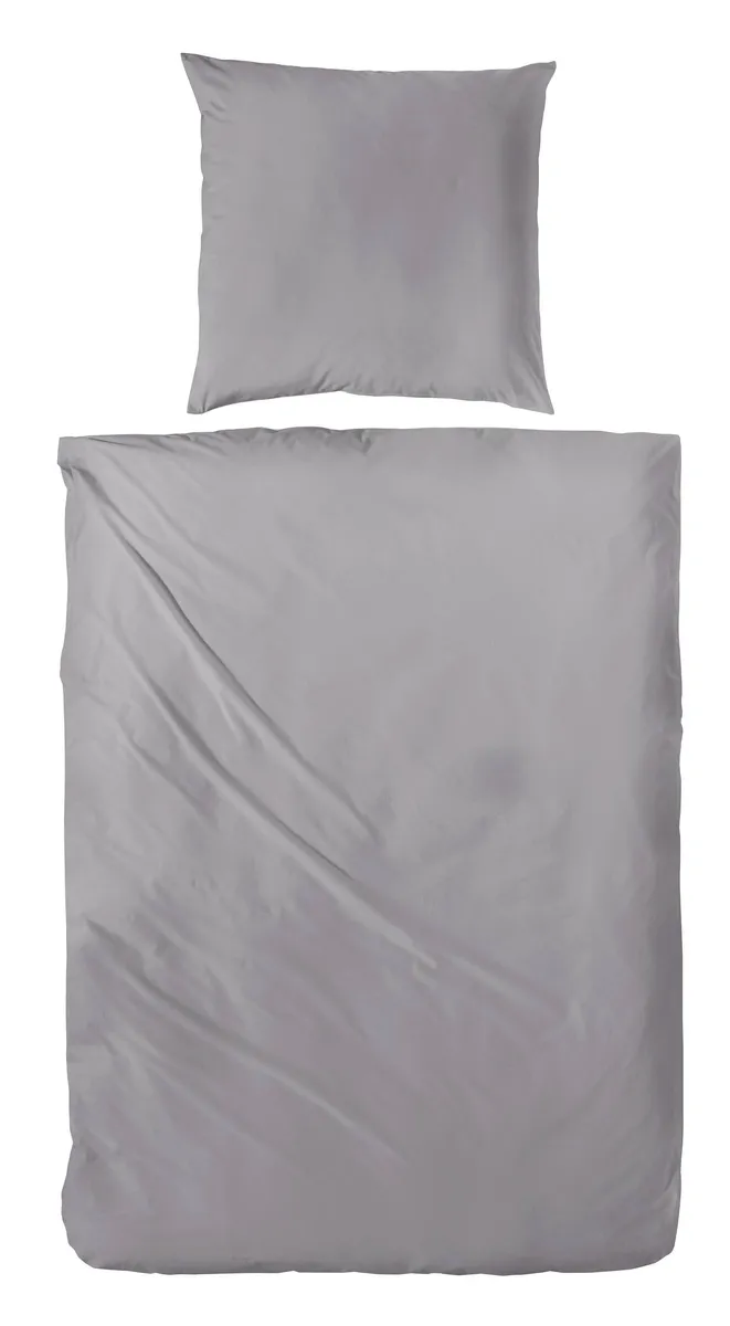 Luxus-Satin-Bettwäsche, 155x200cm, Graphit