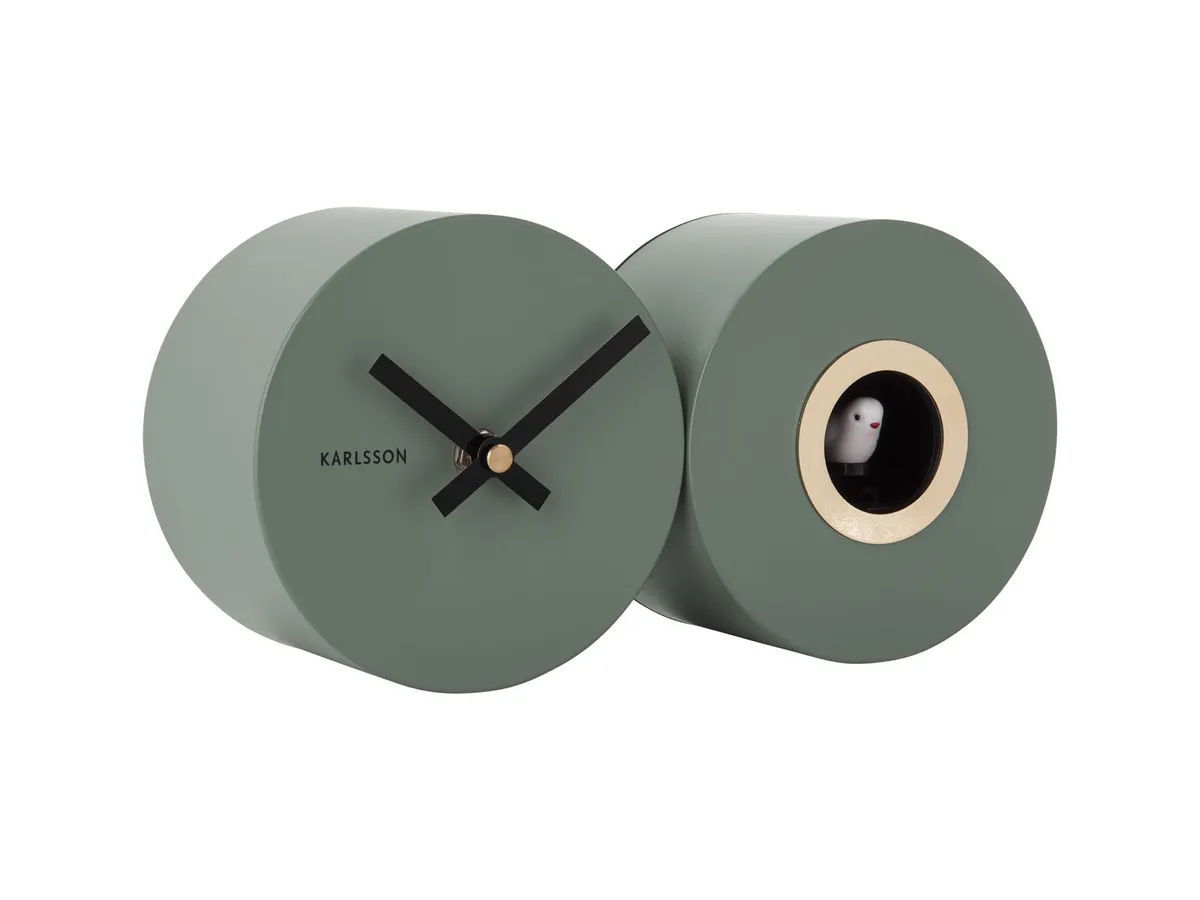 Karlsson Wanduhr Duo cuckoo, matt jungle