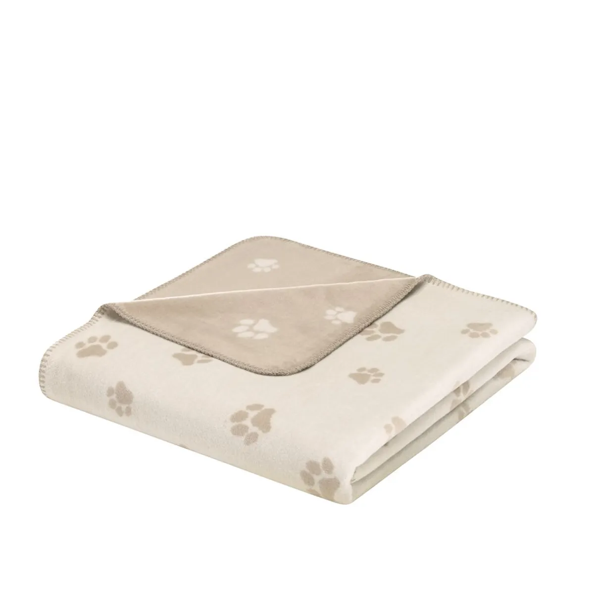 Wohndecke, We Love Dogs, Pfote, beige 33