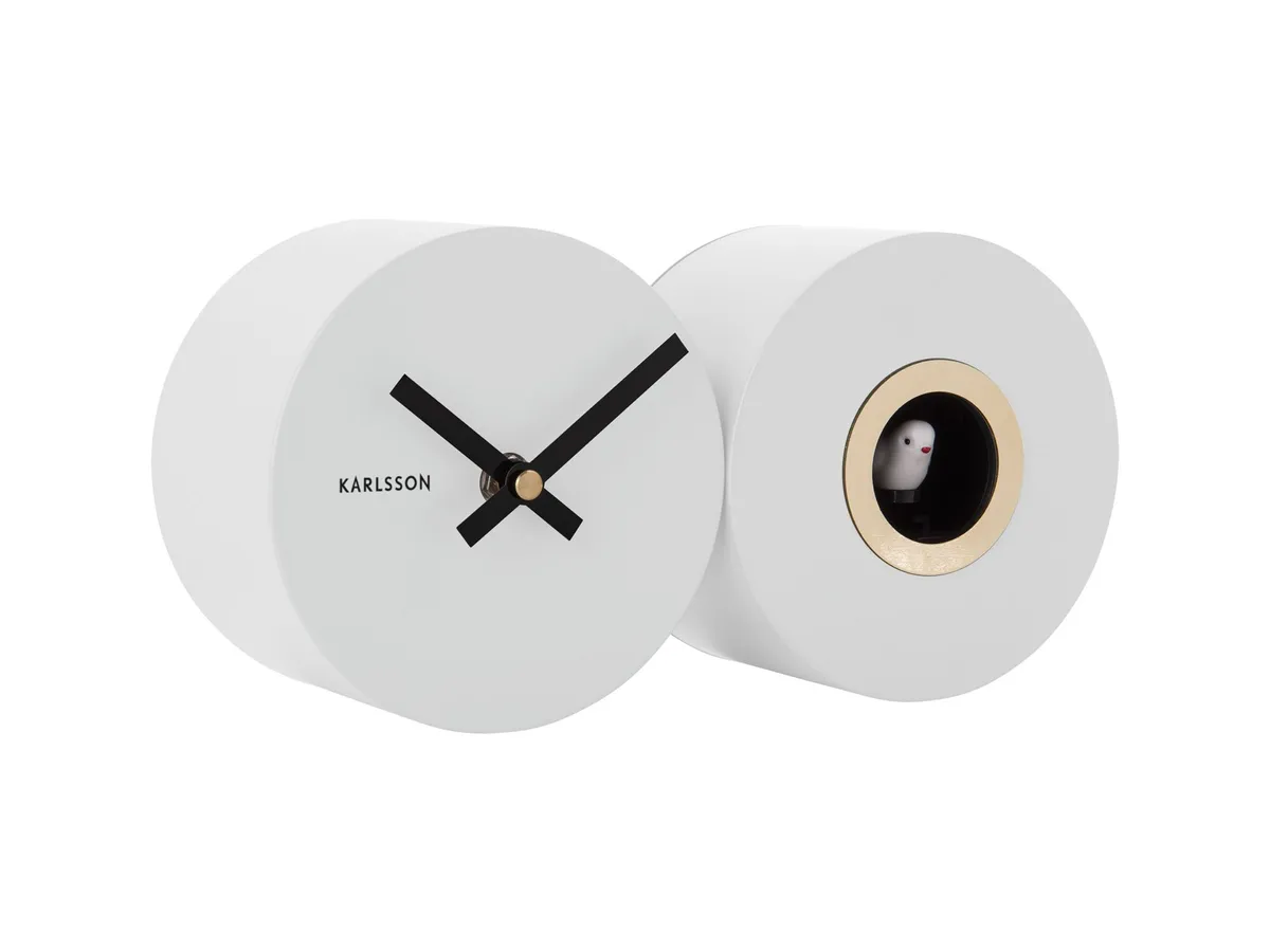 Karlsson Wanduhr Duo cuckoo, white