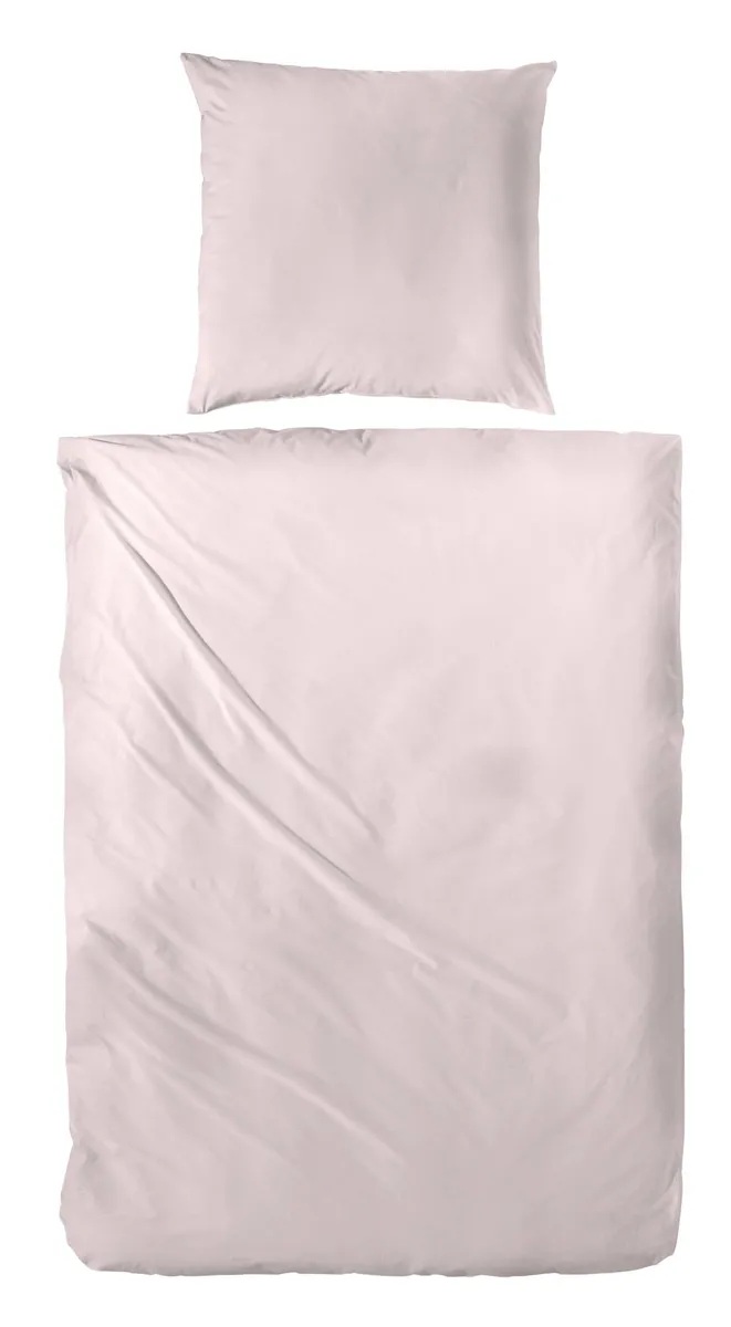 Luxus Satin-Bettwäsche,155x220cm, Puder