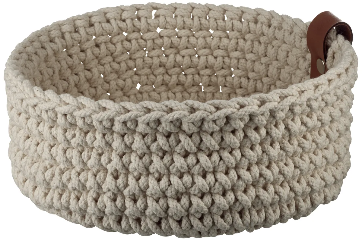 ASA Häkelkorb L ecru Baumwollkorb Beige Aufbewahrung