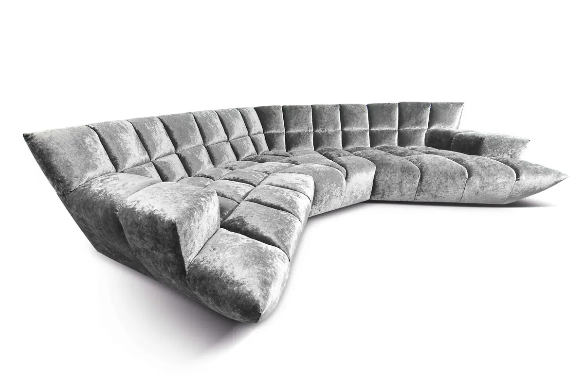 Bretz Cloud 7 Sofa - silberschimmer