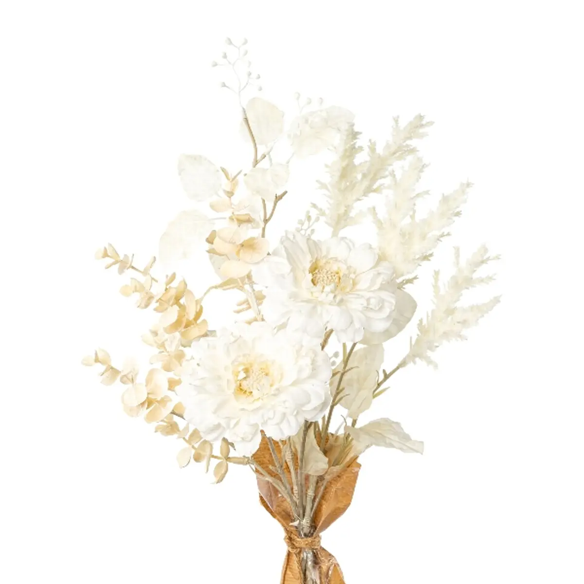 Zinnienmix-Bund creme 58 cm Trockenblumen Deko