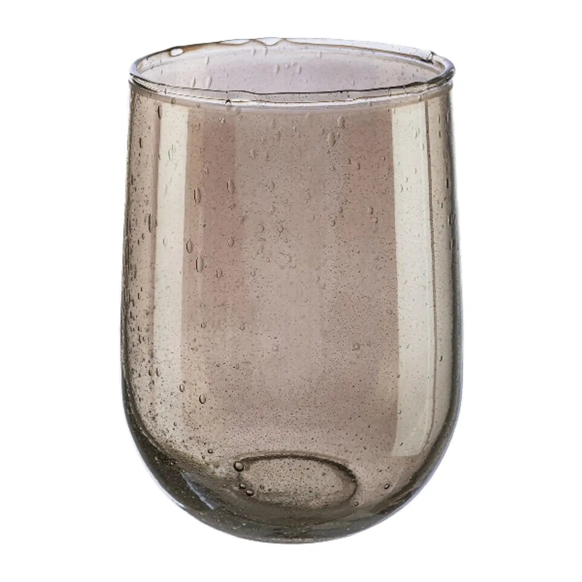 Glas Vase Benedikt 19 cm Deko Glasvase braun