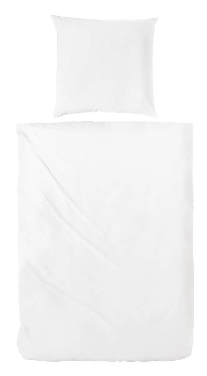 Luxus Satin-Bettwäsche,155x220cm, Weiß