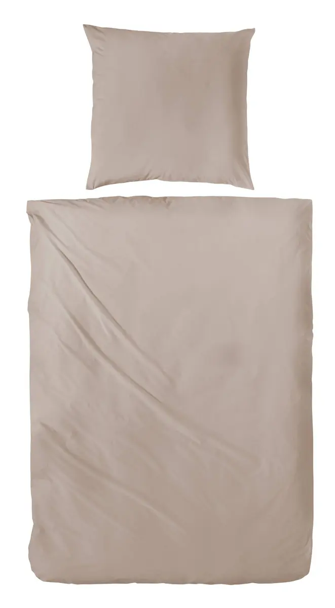 Luxus-Satin-Bettwäsche, 135x200cm, Taupe