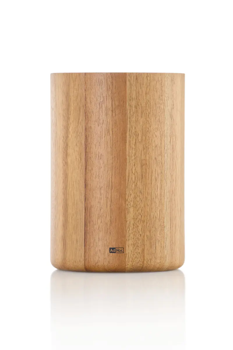 AdHoc Wein-Sekt-Champagnerkühler Akazienholz Edelstahl