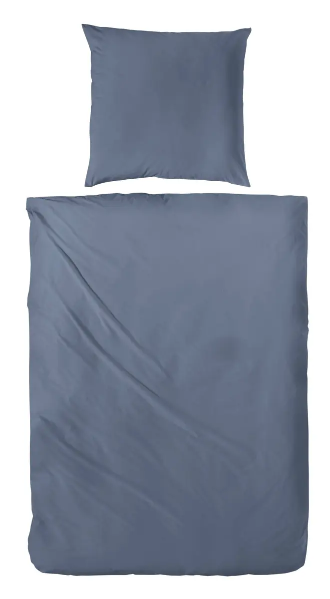 Luxus Satin-Bettwäsche,155x220cm, Denim