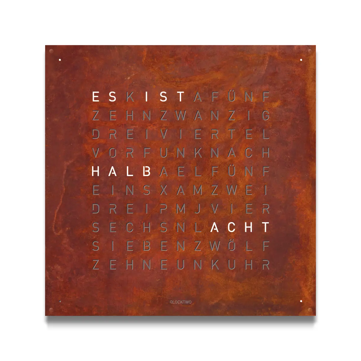QLOCKTWO LARGE CREATOR’S EDITION RUST