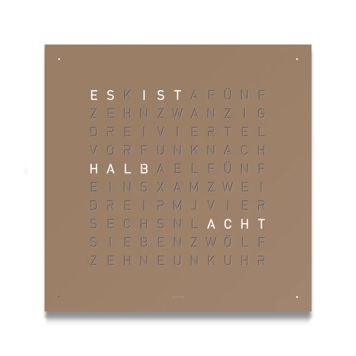 QLOCKTWO CLASSIC HAZELNUT