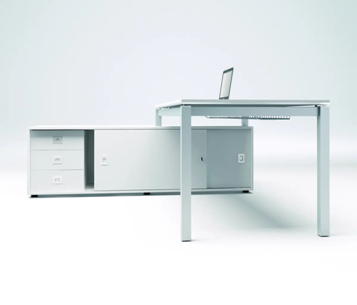 Büro-Einzeltisch "X4" von Quadrifoglio