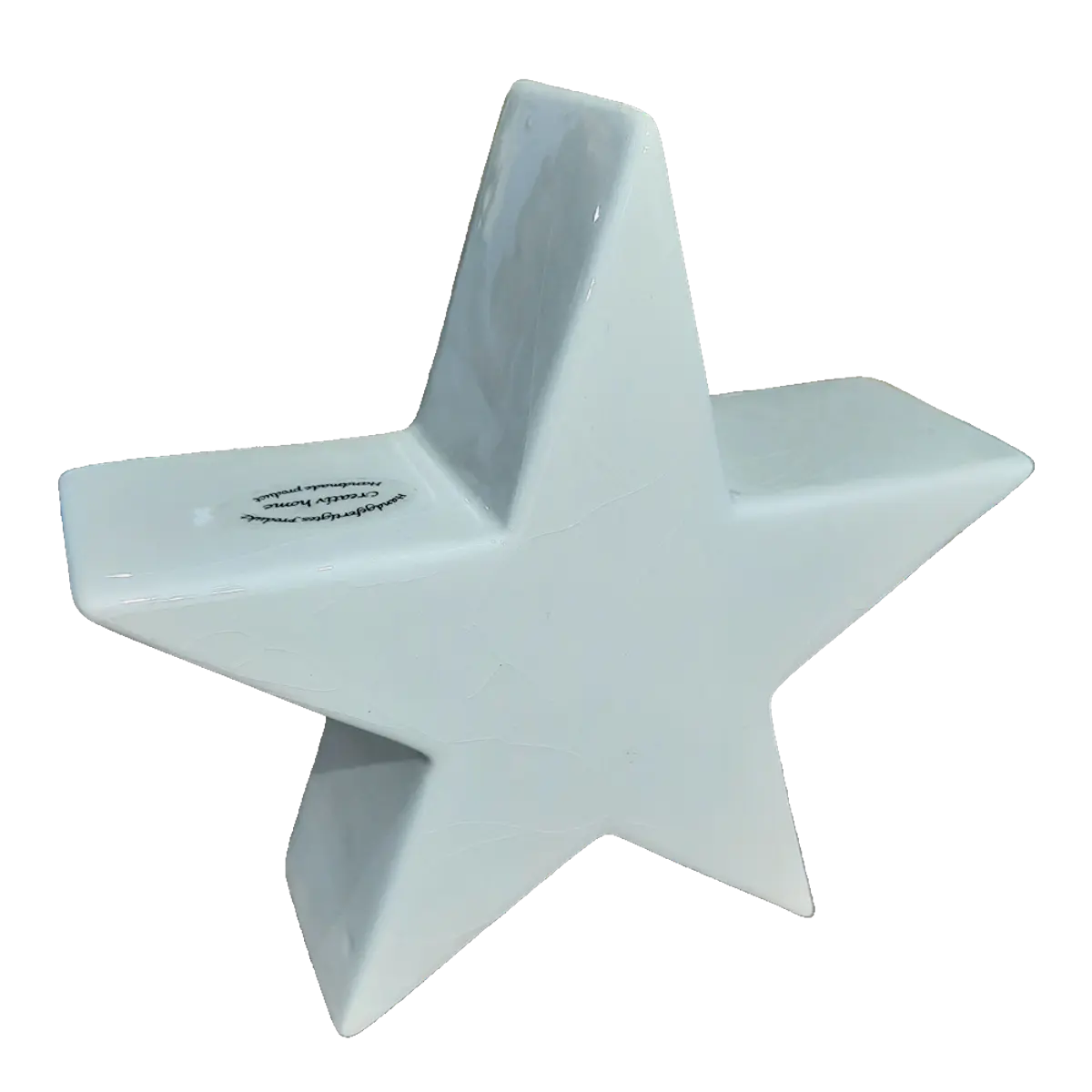 Keramikstern Weiß 16cm Weihnachtliche Deko