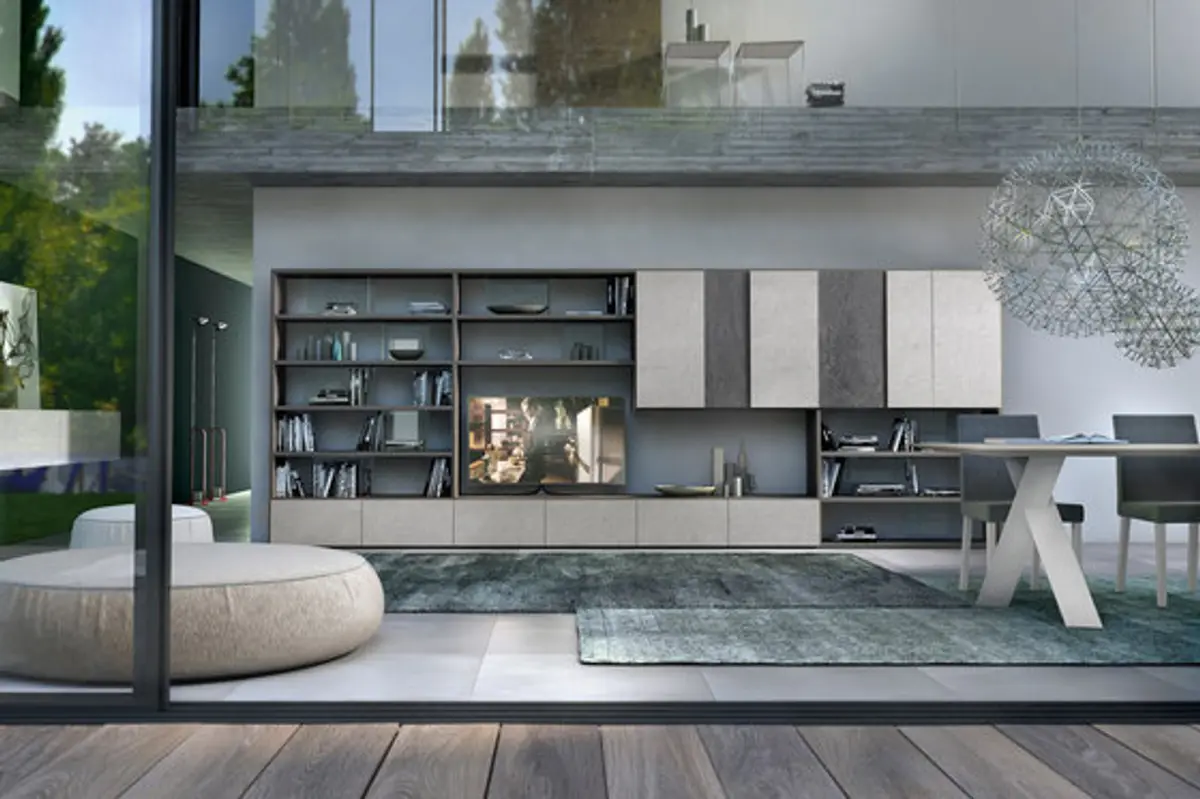 Schrank "Pari & Dispari" mit Drehtüren von Presotto