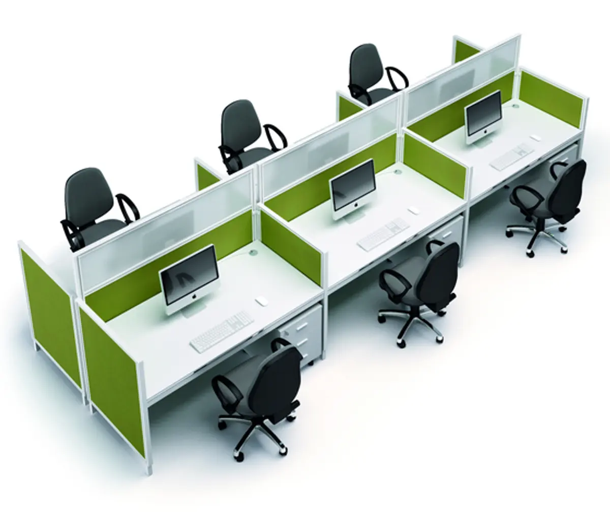 Büro-Tischsystem "X4" von Quadrifoglio