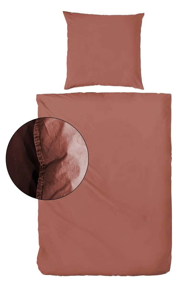 Renforce-Bettwäsche, stonewashed, 135x200cm, Siena