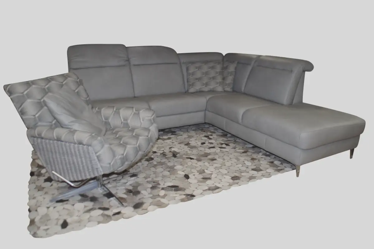 Sofa, Leder, 255x230 cm