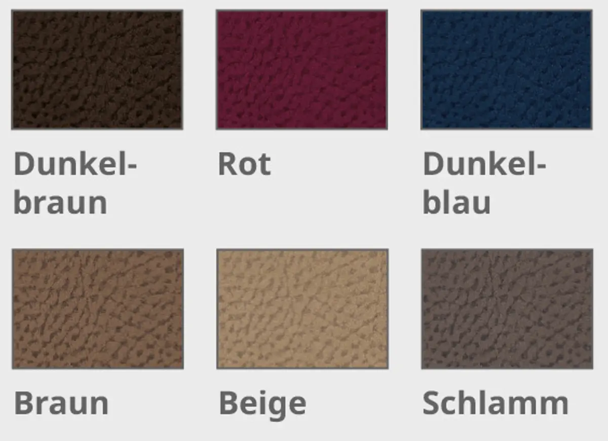 6 Bezugsfarben Microfaser