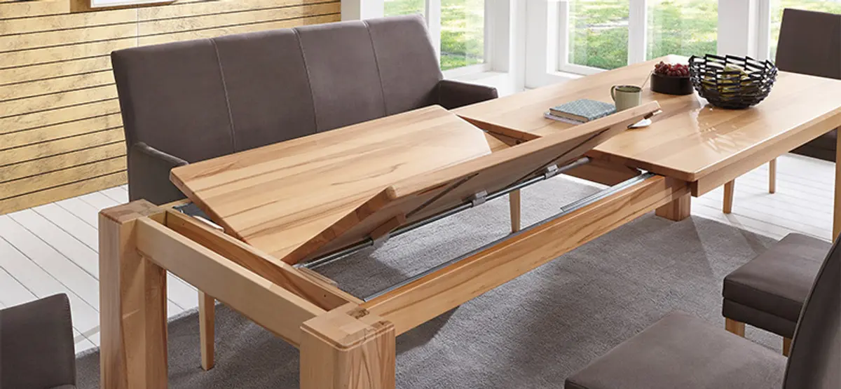 Tisch ausziehbar mit Falteinlage