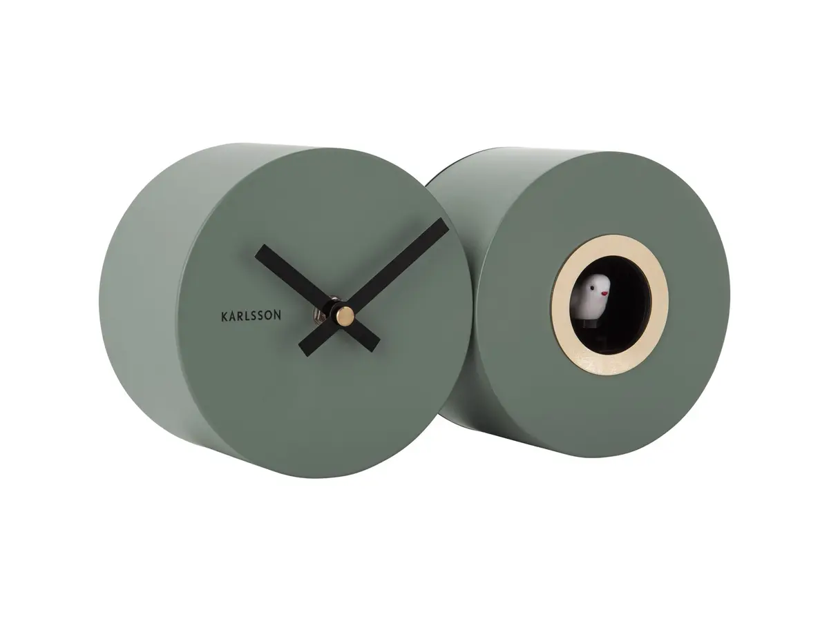 Karlsson Wanduhr Duo cuckoo, matt jungle