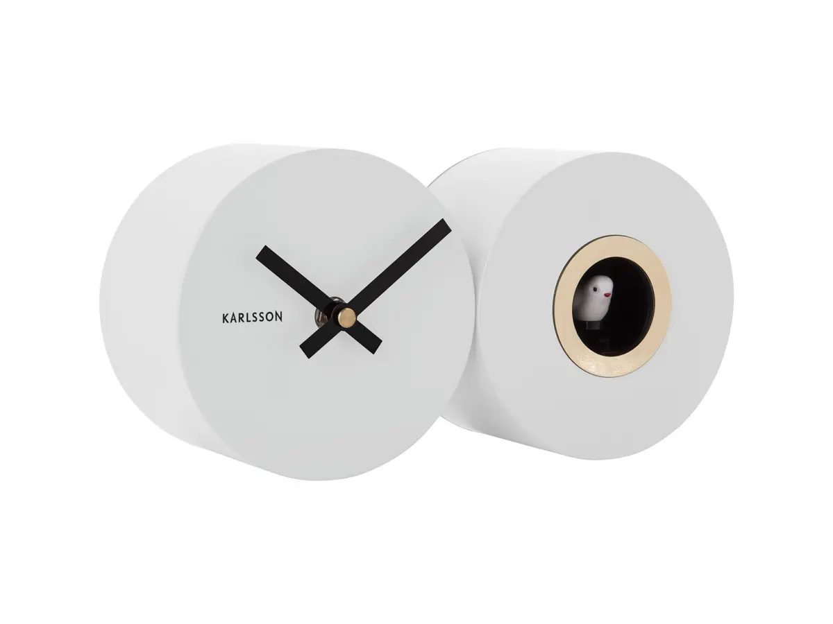 Karlsson Wanduhr Duo cuckoo, white