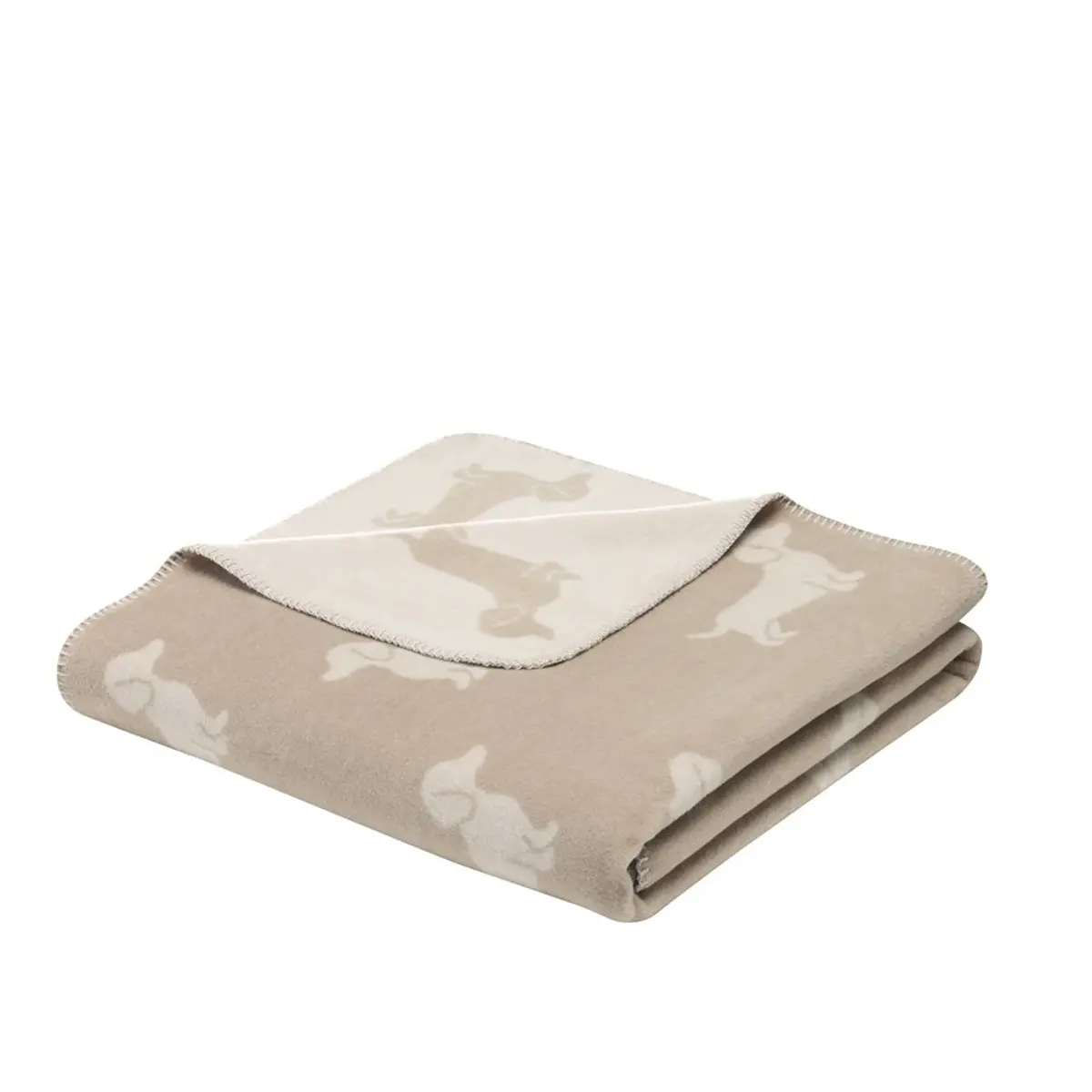 Wohndecke, We Love Dogs, Dackel, beige 33