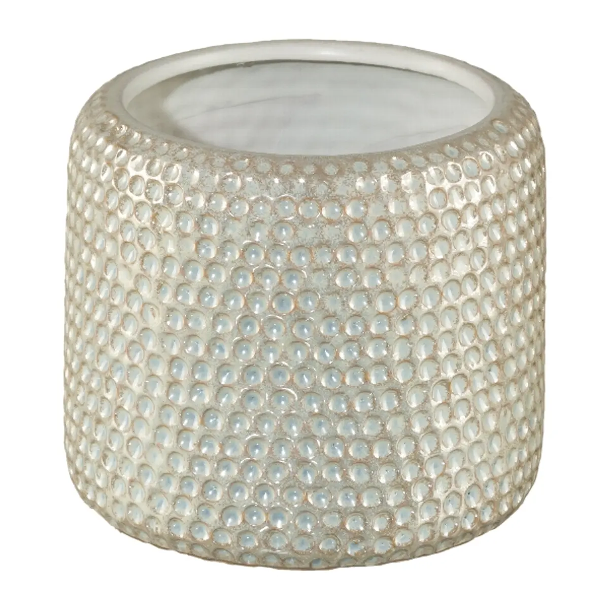 Keramik Übertopf COCOON Creme beige 14x12,5 cm