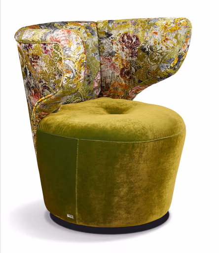 Croissant von Bretz Drehsessel midsummer Oliv Grün