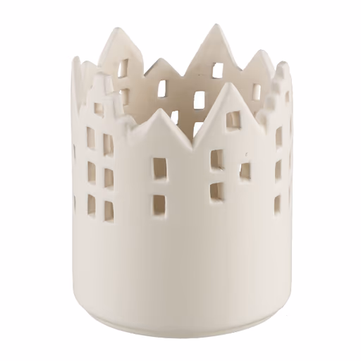 Keramik Kerzenhalter Windlicht Haus 