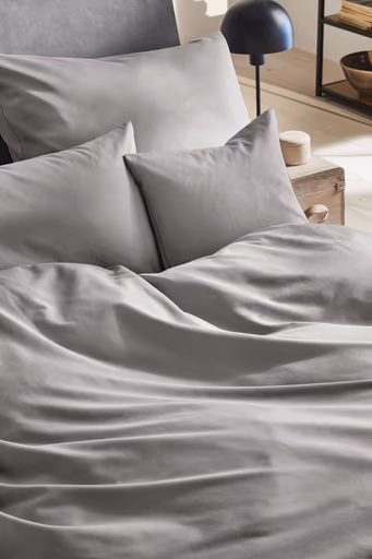 Luxus-Satin-Bettwäsche, 155x200cm, Graphit