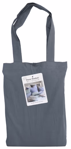 Renforce-Bettwäsche, stonewashed, 135x200cm, Anthrazit