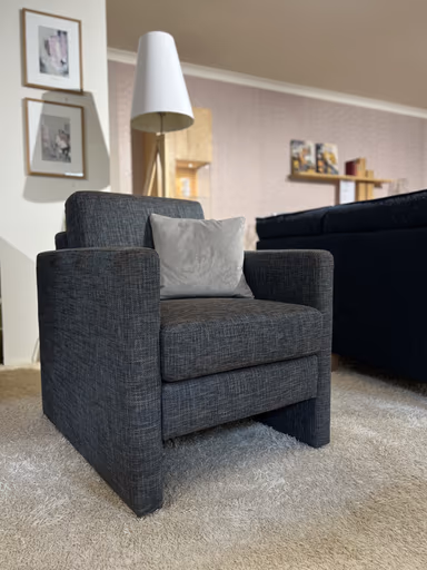 Sessel Global Florencia mit Armlehnen klassisch grau 