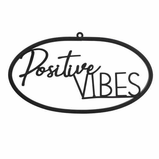  Blechschild mit Spruch - Dekoschild Metall von Boltze Positive Vibes