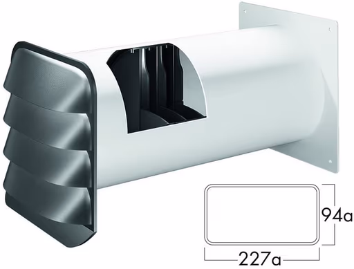 NABER E-Jal Col® flow 150 Mauerkasten THERMOBOX/Wärmerückhaltesystem (Eckrohranschluß)