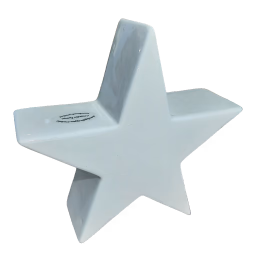 Keramikstern Weiß 16cm Weihnachtliche Deko