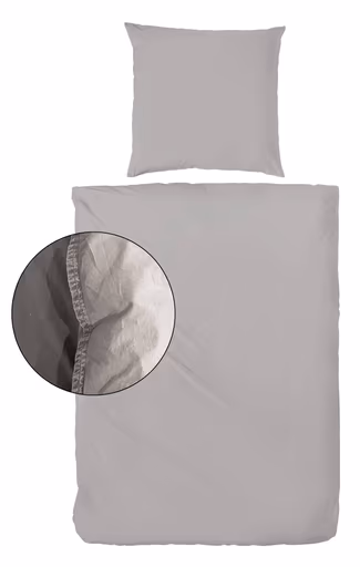 Renforce-Bettwäsche, stonewashed, 135x200cm, Kitt