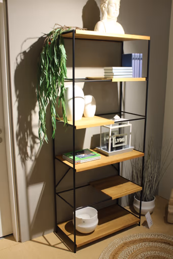 Regal Eiche massiv Natura Hartford Bücherregal Industrial Design