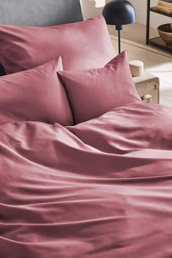 Luxus Satin-Bettwäsche,135x200cm, Rosenholz