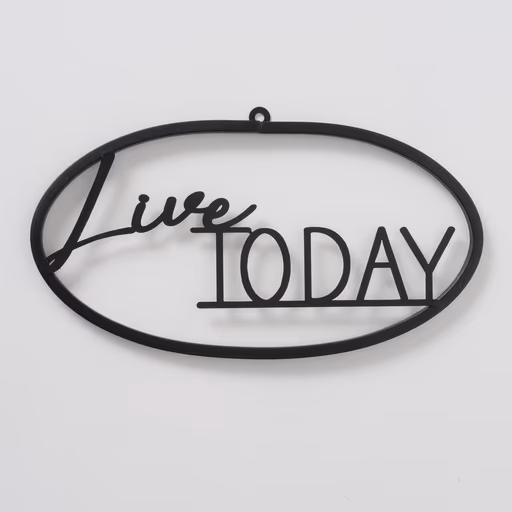 Blechschild mit Spruch - Dekoschild Metall von Boltze Live Today