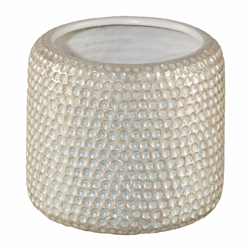 Keramik Übertopf COCOON Creme beige 14x12,5 cm