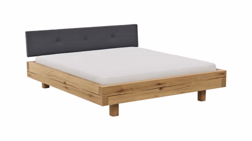 Natura Baltimore Set Massivholzbett und 2 Nachttische in Wildeiche Massiv