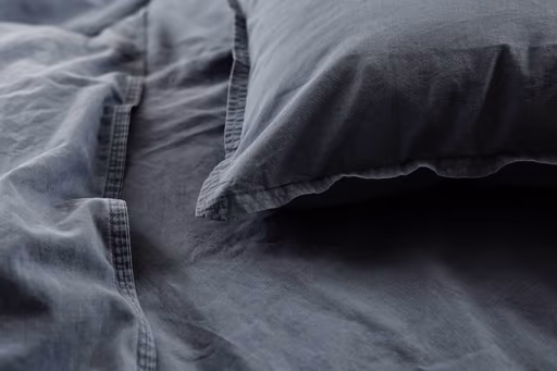 Renforce-Bettwäsche, stonewashed, 135x200cm, Anthrazit