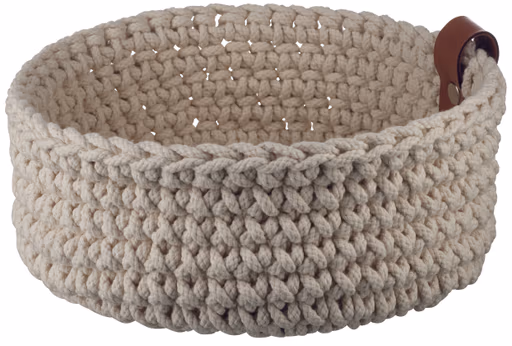 ASA Häkelkorb L ecru Baumwollkorb Beige Aufbewahrung